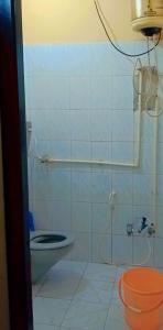 ein Bad mit einem WC und einer Dusche in der Unterkunft On Hill Rooms in Yercaud