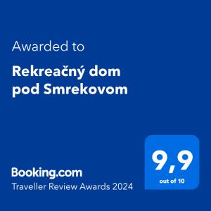 Kép Rekreačný dom pod Smrekovom szállásáról Lucskiban a galériában
