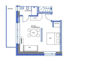 Plano de Apartment - Studio - Hey Spreewald