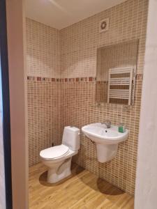 WILLA VASCO KOTWICA في ريوا: حمام مع مرحاض ومغسلة