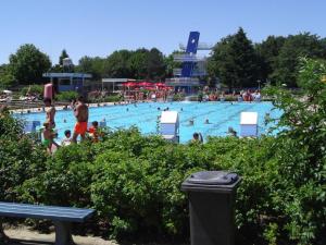 Bazén v ubytování Cosy apartment by the lake nebo v jeho okolí