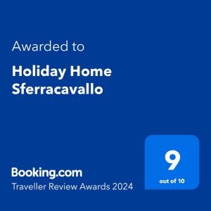 Certifikát, ocenenie alebo iný dokument vystavený v ubytovaní Holiday Home Sferracavallo