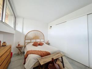 Ένα ή περισσότερα κρεβάτια σε δωμάτιο στο 3287-Appartement 5 couchages à 300m de la plage