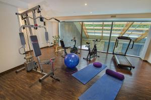 Fitness centrum a/nebo fitness zařízení v ubytování Hotel Cristal + 21 fotografií