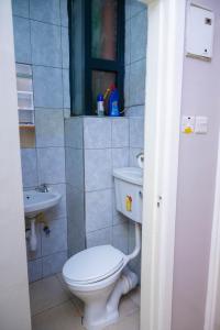 een badkamer met een toilet en een wastafel bij Hassan Furnished Superior Studio, Nairobi in Nairobi