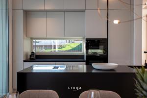 Köök või kööginurk majutusasutuses LIOQA Resort