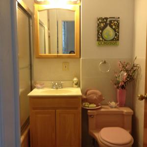 Et badeværelse på Boyd Apartments