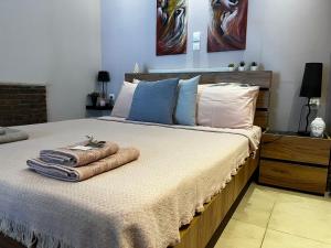 Posteľ alebo postele v izbe v ubytovaní Electra Garden House