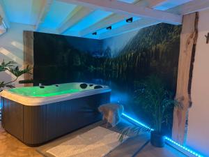 Piscina a Wellness Suite mit Whirlpool und Sauna o a prop