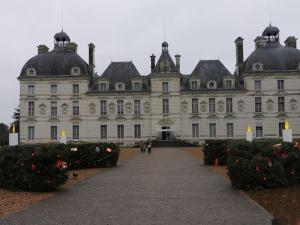 a large white building with a pathway leading to it at CHAMBRE ROMANTIQUE in Mur-de-Sologne