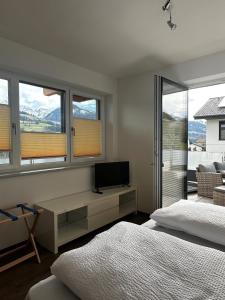 TV a/nebo společenská místnost v ubytování Apartment Alpenstyle Ennstal + 29 fotografií