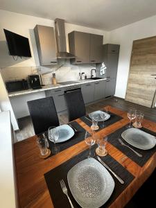 Kuchyň nebo kuchyňský kout v ubytování Apartment Alpenstyle Ennstal