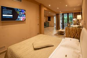 TV a/nebo společenská místnost v ubytování Hotel Orcagna