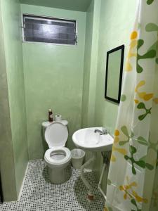 een badkamer met een toilet en een wastafel bij Mi fe apartamento in Esquipulas