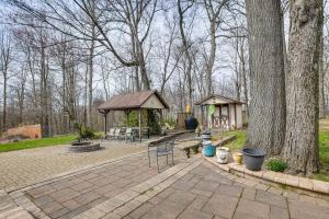 a park with a gazebo and a fire hydrant at Pet-Friendly Ohio Escape with Pool, Deck and Fire Pit! in Mount Vernon
