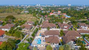 an aerial view of a residential neighborhood with houses at Di Pool Villa Hunhin 2km from beach in Hua Hin