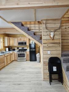 Η κουζίνα ή μικρή κουζίνα στο Red Salmon Retreat, Cabin 8 at Lower Kenai Lodge