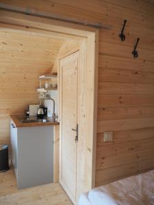 Kuchyň nebo kuchyňský kout v ubytování Polderlodge