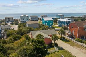 an aerial view of a small town with houses at Colorful Emerald Isle Home Just Steps to Beach! in Emerald Isle