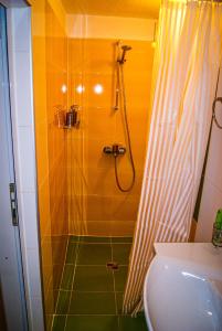 ein Badezimmer mit Dusche und Toilette in der Unterkunft NIKI Apart in Sofia + 25 Fotos