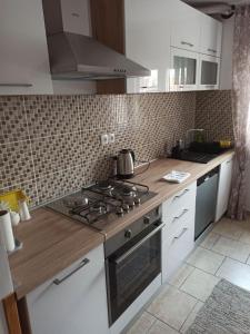 Kuchyň nebo kuchyňský kout v ubytování Apartment Jazz