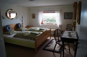 En eller flere senger på et rom på Løkken Farm Holiday