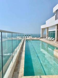 Swimmingpoolen hos eller tæt på Palmetto Sunset Balcones con vista al mar Cartagena
