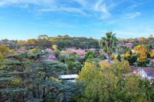 a view of a city with trees and houses at Central location one bedroom in Chatswood in Sydney