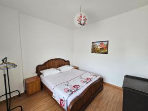 1 dormitorio con 1 cama en una habitación en COASTAL APARTMENT 9th FLOUR, en Durrës