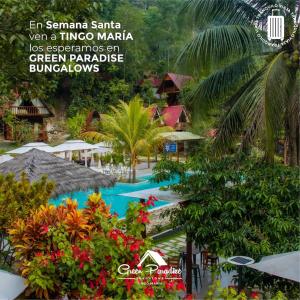 a magazine cover with a picture of a resort at Green Paradise Bungalows in Las Palmas