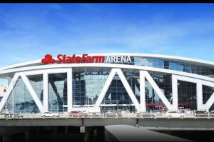 a stadium with a sign on the side of it at Heart of Atlanta in Atlanta