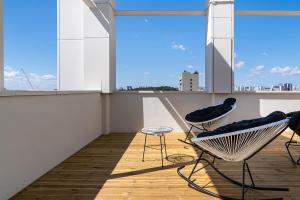 Balkón nebo terasa v ubytování Aank Hotel Hongdae