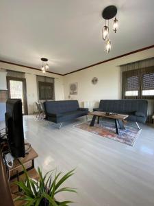 Χώρος καθιστικού στο Villa Amfitriti