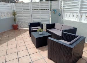 Posezení v ubytování Gran Terraza cerca del mar.