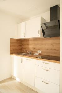 Kuchyň nebo kuchyňský kout v ubytování Ferienwohnung Schönblick