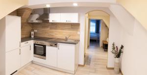 Kuchyň nebo kuchyňský kout v ubytování Ferienwohnung Schönblick