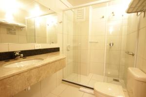 Koupelna v ubytování Hotel Confiance Centro Cívico