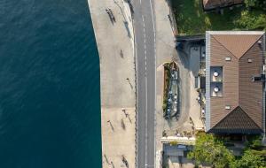 an overhead view of a street next to a body of water at MFB Tarabya Hotel in Istanbul