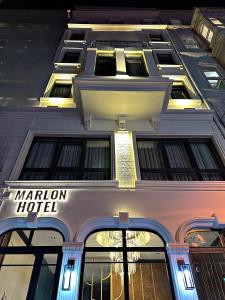 a building with a marion hotel sign on it at Marlon Hotel in Istanbul