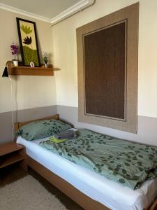 Postel nebo postele na pokoji v ubytování Gyarmati Panzió & Étterem