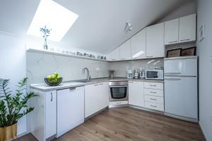 Kuchyň nebo kuchyňský kout v ubytování Apartments Mariana