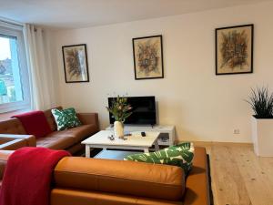 Μια τηλεόραση ή/και κέντρο ψυχαγωγίας στο Wick Home Apartment 1 Lahr-Burgheim
