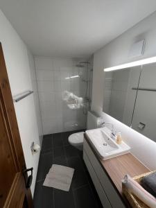 Vannituba majutusasutuses Gemütliche Wohnung in Seelisberg
