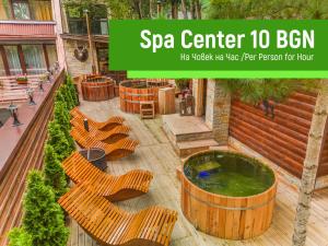 a spa center with chairs and a hot tub at Chalet Iskar Borovets in Borovets