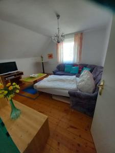 Voodi või voodid majutusasutuse Kunterbunt Seehaus toas