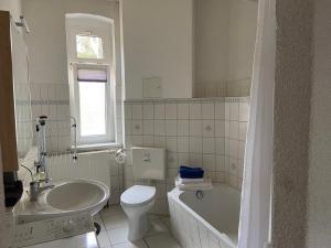 Ένα μπάνιο στο Ferienwohnung Fam. Falk +7 φωτογραφίες