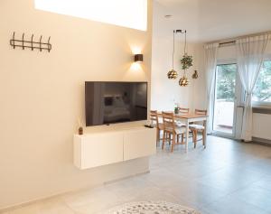 Televízia a/alebo spoločenská miestnosť v ubytovaní Apartment Alex