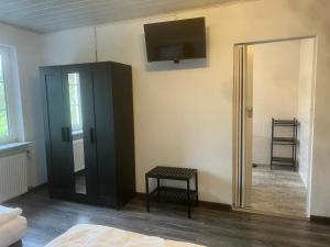 Postel nebo postele na pokoji v ubytování Gasthof Hasenmühle