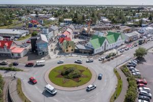 Uma vista aérea de Hotel Selfoss