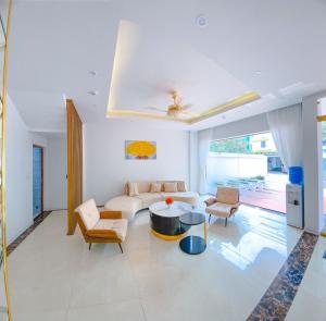 Posezení v ubytování Luxtel Hotel Ngoại Giao Đoàn
